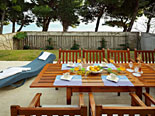 Luxury seafront villa in Bol - outdoor dining