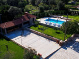 Another view on the pool and courtyard area of the luxury villa in Dubrovnik region
