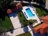 Aerial view on the luxury villa in Konavle in Dubrovnik region