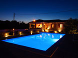 Night view on this Konavle luxury villa 