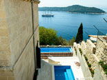 View on the Jacuzzi and the pool in the design luxury Dubrovnik villa