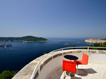 View on Dubrovnik city walls from this bedroom in this five star villa in Dubrovnik 