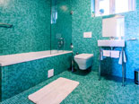 En-suite bathroom of this bedroom in the design luxury villa in Dubrovnik
