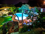 Night view on the pool of this villa on Ciovo near Trogir