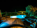 Pool area by night in this villa on Ciovo island near Trogir