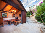 The tavern in the pool area in this luxury villa on Ciovo Island near Trogir