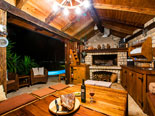 The tavern in the pool area in this luxury villa on Ciovo Island near Trogir