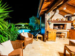 The tavern in the pool area in this luxury villa on Ciovo Island near Trogir