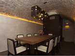 Dining area in the Dubrovnik luxury residence villa on Lopud Island 