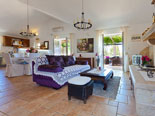 Living room in beachfront villa in Supetar on Dalmatian island Brač