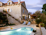 Dalmatian traditional style holiday villa with pool in Milna on Brac island in Croatia