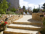 Outdoor area in traditional Dalmatian style holiday villa in Milna on Brac island in Croatia