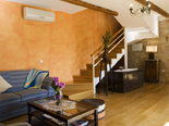 Living room area in traditional Dalmatian style holiday villa in Milna on Brac island in Croatia