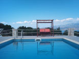 Pool area outside the rental house in Postire on Brač island