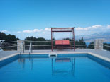 Pool area outside the rental house in Postire on Brač island