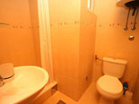 Bathroom with shower unit in Dalmatian stone house for rent on Brač island