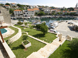 View from the old Dalmatian stone villa in Sumartin on Island of Brač Croatia