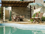 Pool detail in the old Dalmatian stone villa in Sumartin on Island of Brač Croatia