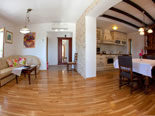 Living and dining room in Dalmatian holiday villa with pool for rent in Sumartin on Brač Island 