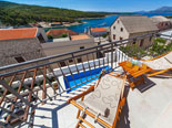 View from the terrace of the four star holiday villa for rent in Povlja on Brač Island in Dalmatia