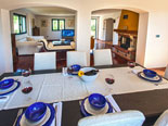 Dining room in holiday villa for rent in Sumartin on Brač Island in Dalmatia in Croatia