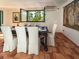 Dining room in rental villa with pool in Sumartin on Brač Island in Dalmatia in Croatia