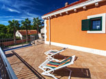 Terrace in Dalmatian holiday villa for rent in Sumartin on Brač Island in Croatia