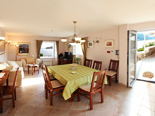 Dining and living room in Dalmatian holiday villa for rent in Sumartin on Brac in Split region