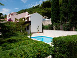 Side view on villa 