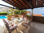 Outdoor terrace in villa in Baska voda in Croatia