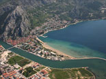 Aerial view on Omiš 