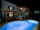 Holiday villa with pool in Hvar Dalmatia Croatia by night