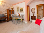 Living and dining room in Brač villa for rent