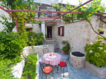 Leisure area in front of this villa in Sutivan on Brač island