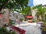 Leisure area in front of villa in Sutivan on Brač island