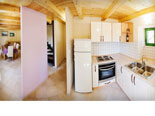 Kichen and dining room in stone rental house in Dubrovnik