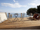 First floor terrace and view on the sea