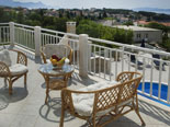 Terrace in villa with pool in Sumartin on Brac island in Dalmatia in Croatia