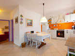 Kitchen on the first floor apartment in the holiday house in Sutivan on Brač Island