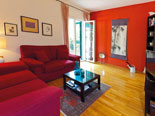 Living room on the first floor apartment in the holiday house in Sutivan on Brač Island