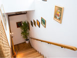 Staircase that leads from the living room to the first floor of this Dubrovnik villa