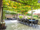 Dining and lounge area in the courtyard in front of this high quality villa in Dubrovnik