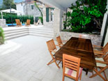 Outdoor leisure area in villa for holiday on Hvar island