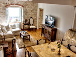 View on the living room form the dining room in luxury apartment in Split Dalmatia Croatia