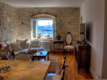 View on the living room form the dining room in luxury apartment in Split Dalmatia Croatia
