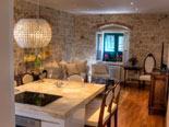 View on the living room form the dining room in luxury apartment in Split Dalmatia Croatia
