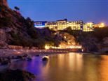 The view from the beach on the five stars Dubrovnik hotel Bellevue