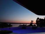 Dusk from the Presidential suite at the five stars and design hotel Lone in Rovinj Istria Croatia