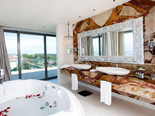 White Presidential suite bathroom at the five stars Kempinski Hotel Adriatic Istria Croatia