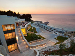 View on the beach from the five stars Kempinski Hotel Adriatic Istria Croatia